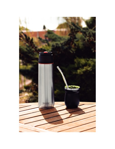 Recipiente para mate de acero inoxidable negro 240 ml