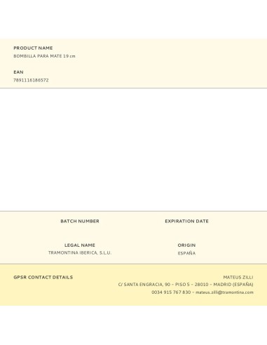 Bombilla para mate 19 cm