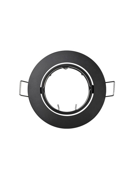 Aro halogeno metálico oscilante color negro. ø8,4cm