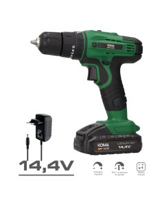 Kit taladro percutor/atornillador 14,4 v con batería, cargador y 28 accesorios 2