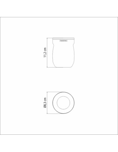 Recipiente para mate de acero inoxidable 240 ml
