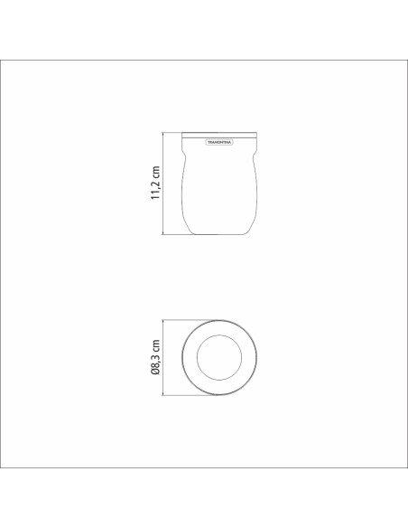 Recipiente para mate de acero inoxidable 240 ml