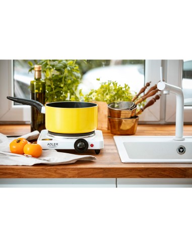 Cocina eléctrica un quemador 1500 w blanca, 25...