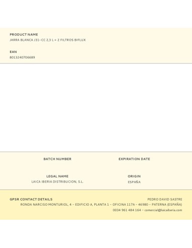 Jarra filtrante blanca j31-cc 2,3 l + 2 filtros...