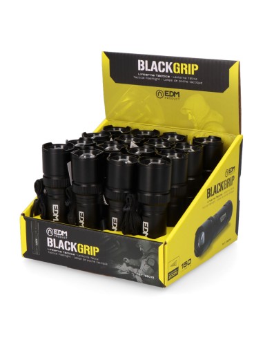 Linterna led táctica black grip 150 lm con...