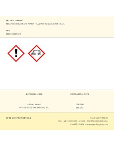 Recambio boligrafo peana fellowes ref. 64314 azul blister 12 uds 2