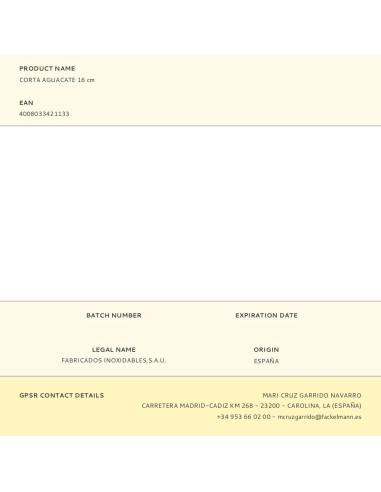 Cortador de aguacate 16 cm