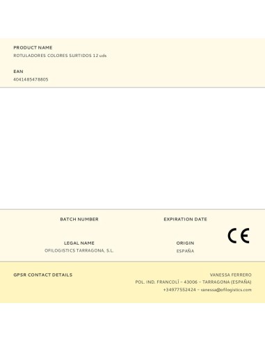 Rotuladores colores surtidos 12 uds