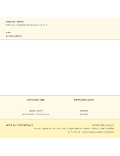 Pintura tapamanchas blanca mate, 1 l 2