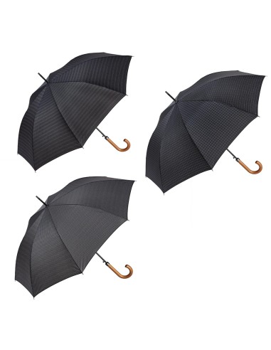 Paraguas largo automático estampado modelos variados en tonos grises, modelos surtidos