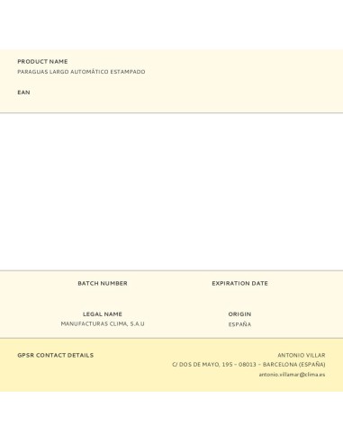 Paraguas largo automático estampado modelos...