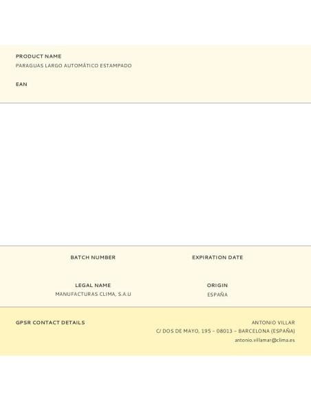 Paraguas largo automático estampado modelos variados en tonos grises, modelos surtidos