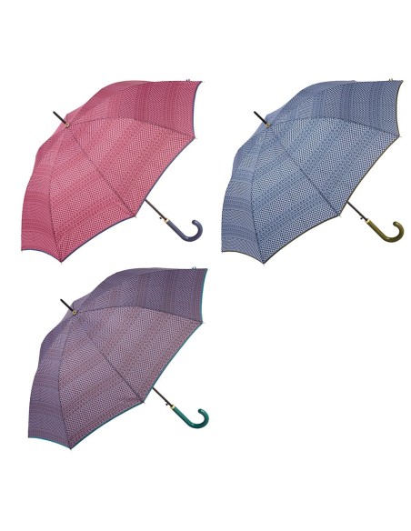 Paraguas largo automático estampado étnico con uv 50+, colores surtidos