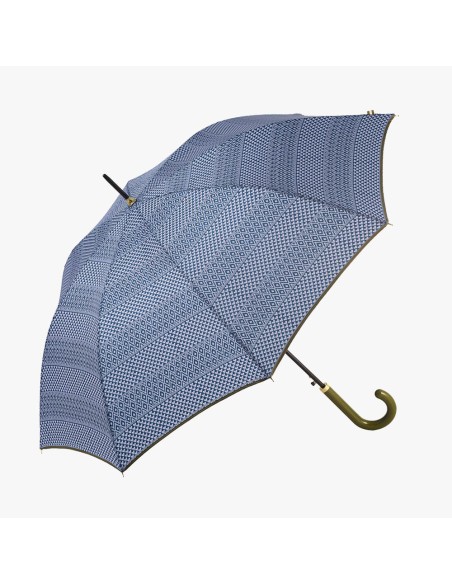 Paraguas largo automático estampado étnico con uv 50+, colores surtidos