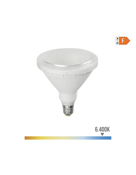 Bombilla par38 led e27 15w 1200lm 6400k luz fria ip64 ø12x13,8cm edm
