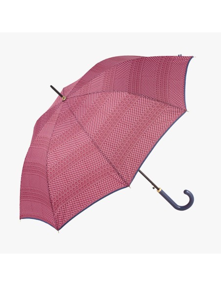 Paraguas largo automático estampado étnico con uv 50+, colores surtidos