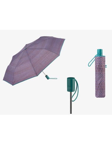 Paraguas automático estampado étnico con uv...