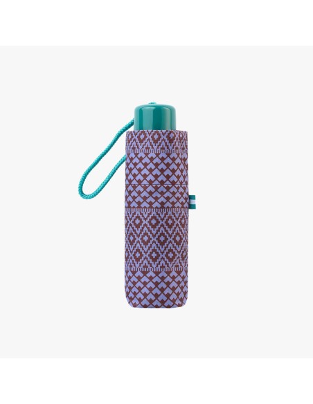 Paraguas mini manual estampado étnico con uv 50+, colores surtidos