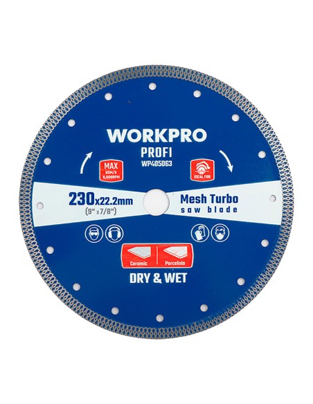 Disco de corte, diamante, diente continuo, profi, ø125 x 22,2 x 10 mm