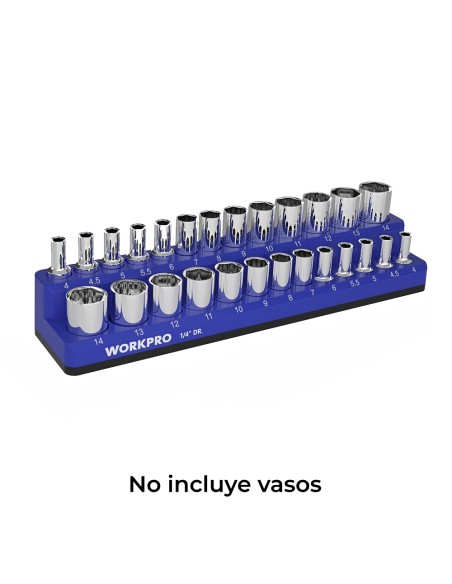 Organizador magnético vacío para vasos de 1/4" estándar