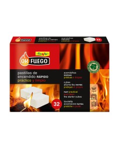 Okfuego pastillas de encendido rápido, 32 uds