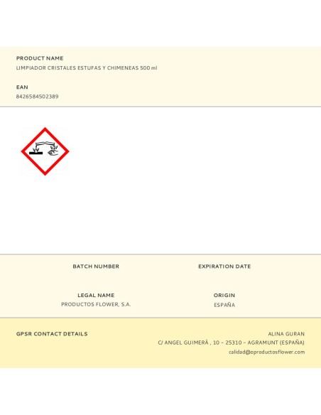 Okfuego limpiador para cristales de estufas y chimeneas, 500 ml