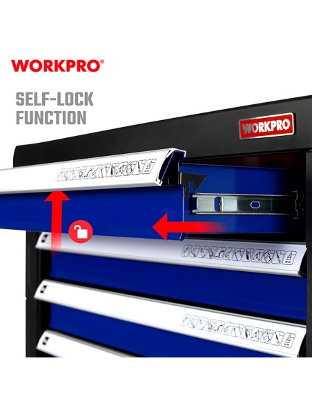 Carro herramientas, 7 cajones (herramienta no incluida), 77 x 47 x 97 cm