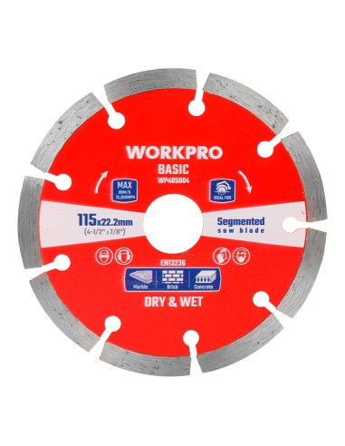 Disco corte diamante, diente segmentado, basic, ø115 x 22,2 x 7 mm