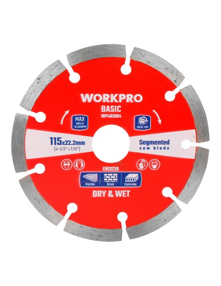 Disco corte diamante, diente segmentado, basic, ø115 x 22,2 x 7 mm