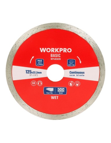 Disco de corte, diamante, diente continuo, basic, ø125 x 22,2 x 7 mm