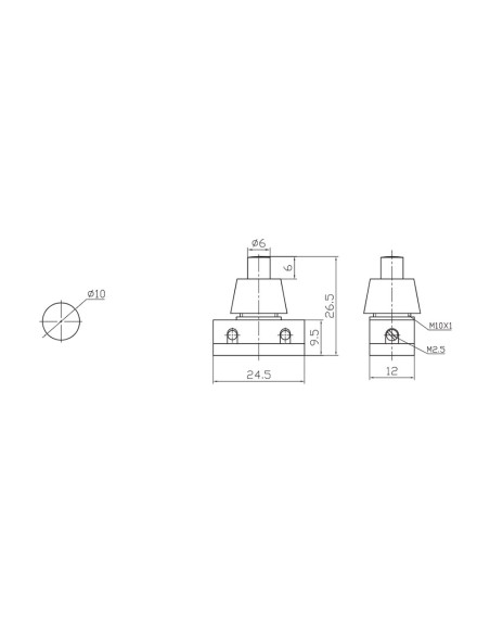 Interruptor unipolar pulsador 2a 250v blanco