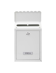 Buzón individual exterior, pequeño, civic, acero, blanco, 21,6 x 8 x 30 cm 2