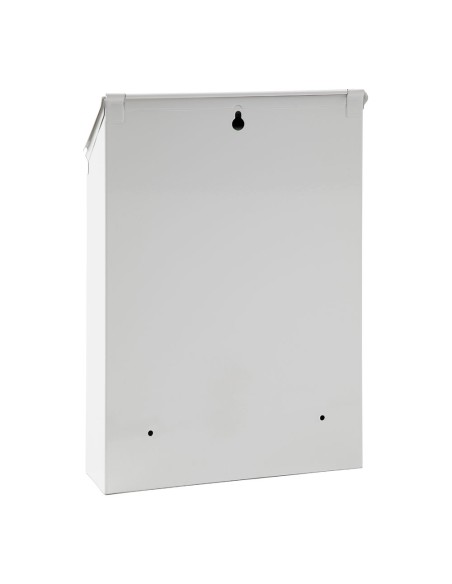 Buzón individual exterior, pequeño, civic, acero, blanco, 21,6 x 8 x 30 cm