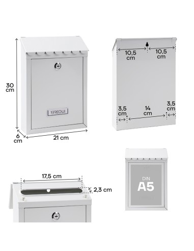 Buzón individual exterior, pequeño, civic,...