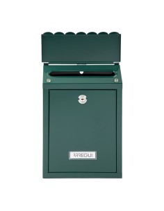 Buzón individual exterior, pequeño, civic, acero, verde, 21,6 x 8 x 30 cm 2