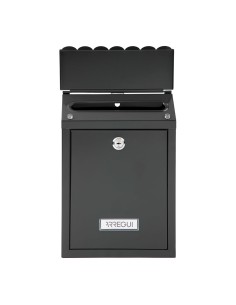 Buzón individual exterior, pequeño, civic, acero, negro, 21,6 x 8 x 30 cm 2