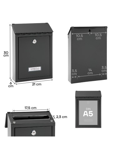 Buzón individual exterior, pequeño, civic,...