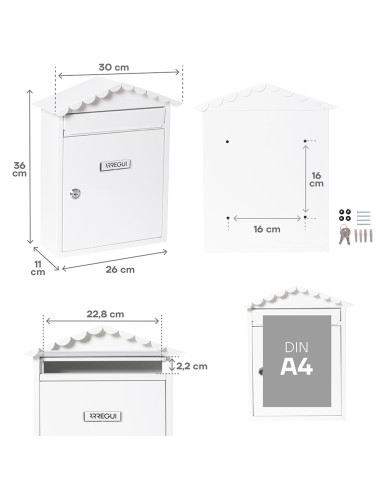 Buzón individual exterior, mediano, visit,...