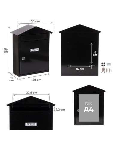 Buzón individual exterior, mediano, visit,...