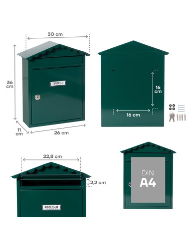 Buzón individual exterior, mediano, visit,...