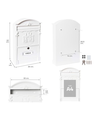 Buzón individual exterior mediano, residencia,...