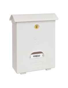 Buzón individual exterior, mediano, classic, poliestireno, blanco, 27 x 11 x 34,6 cm