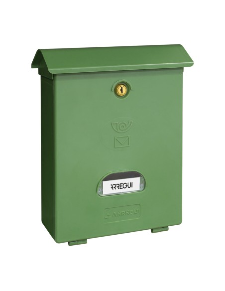 Buzón individual exterior, mediano, classic, poliestireno, verde, 27 x 11 x 34,6 cm