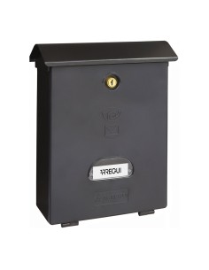 Buzón individual exterior, mediano, classic, poliestireno, negro, 27 x 11 x 34,6 cm