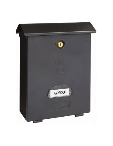 Buzón individual exterior, mediano, classic, poliestireno, negro, 27 x 11 x 34,6 cm