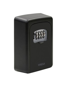 Guarda llaves combinación keeper, aluminio, negro, 90 x 40 x 121 mm