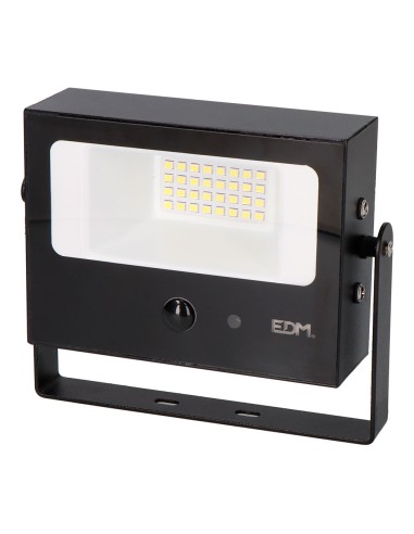 Foco proyector solar auto basculante 7 w 700 lm, 6500 k, con sensor movimiento, negro