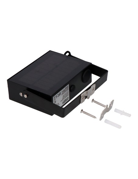 Foco proyector solar auto basculante 7 w 700 lm, 6500 k, con sensor movimiento, negro