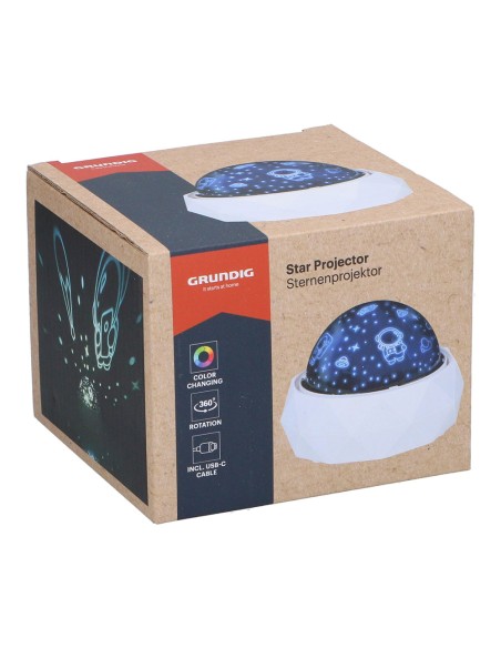 Luz nocturna decorativa led proyección espacial 11,5 x 11,5 x 9 cm