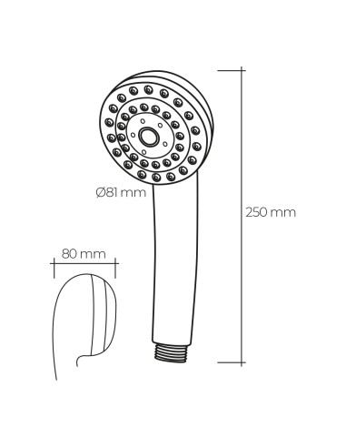 Mango de ducha anticalcareo clasico 5 funciones...